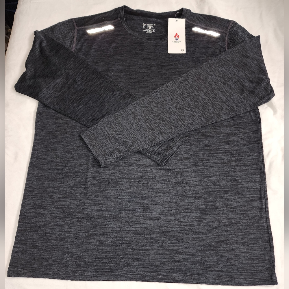 NWT Liberty Pro Long Sleeve Wicking Shirt, Men XL, Gray Space Dye
